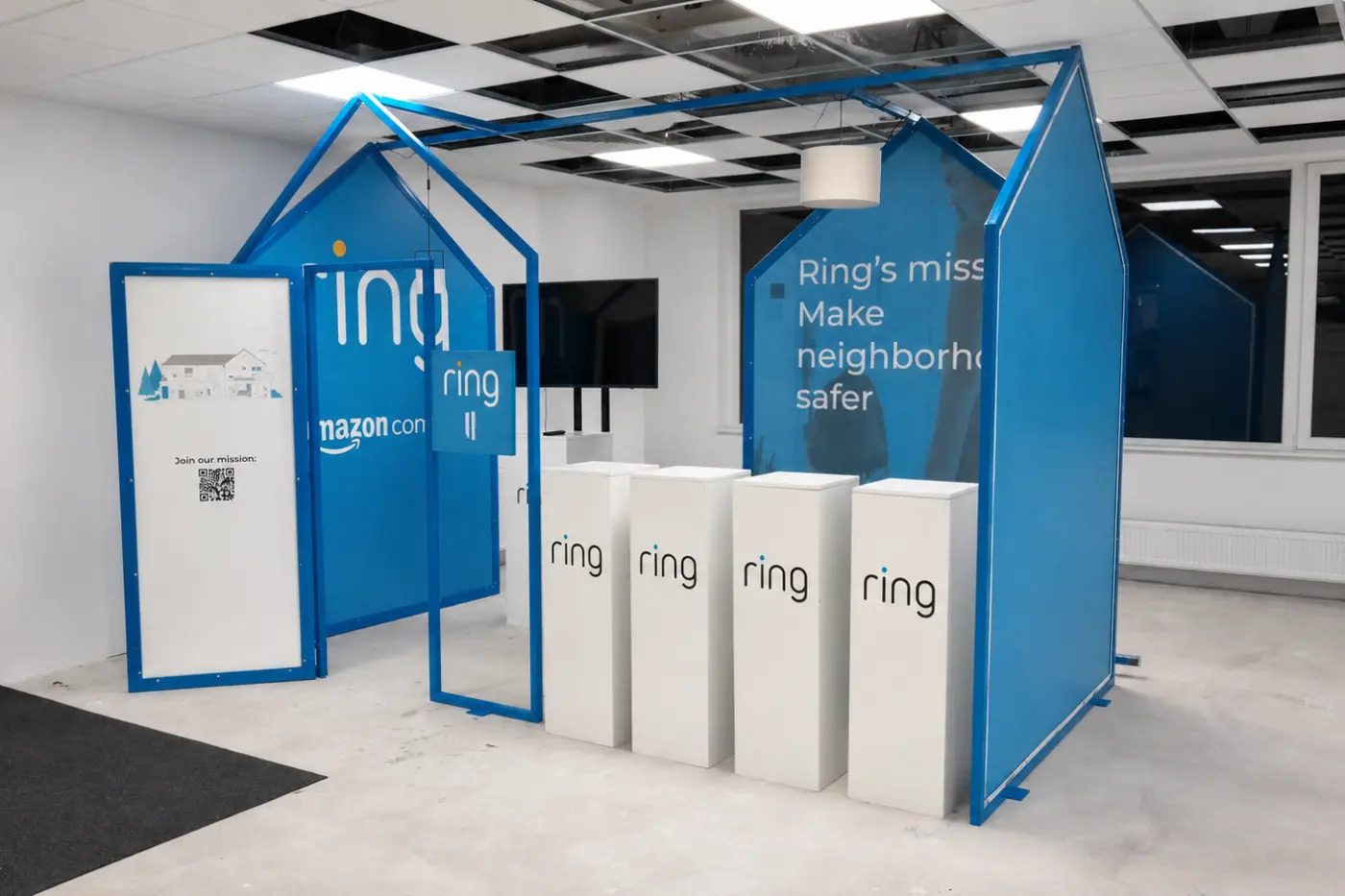 Stand modular Amazon Ring – configurații 5 × 2 m și 3 × 2 m
